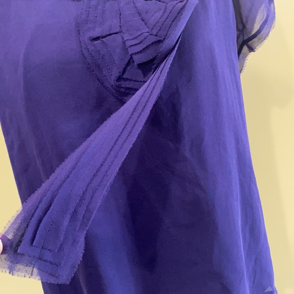 Talbots Short  Sleeve Shell Silk size 14 Petite - Picture 3 of 14